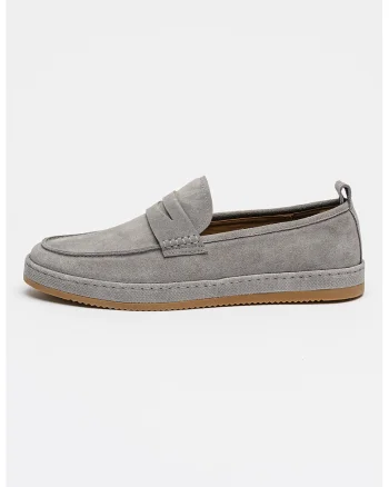 Pantofi loafer Penny din piele intoarsa Answer, Gri