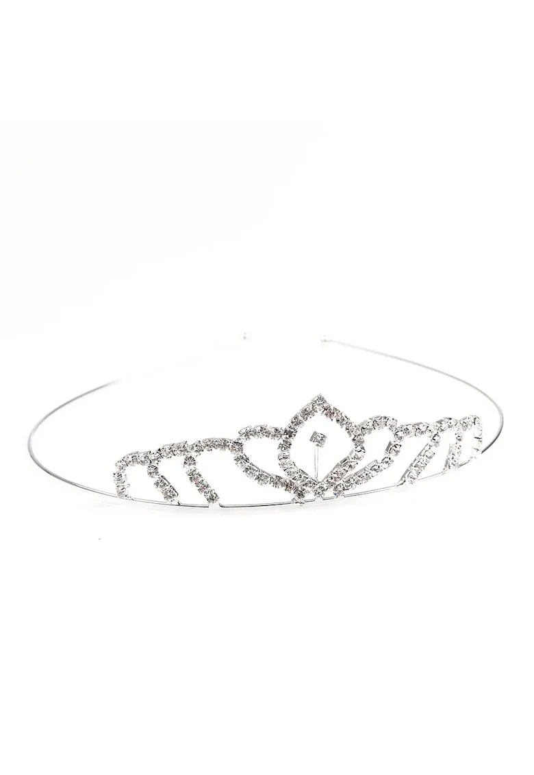 Diadema argintie cu pietre stralucitoare