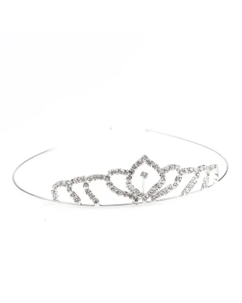 Diadema argintie cu pietre stralucitoare