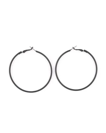 Cercei hoop negri