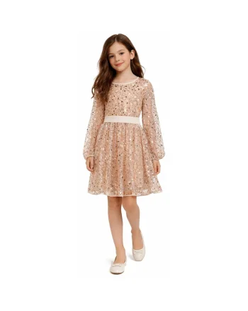 Rochie fete cocktail  J5RK11, Bej