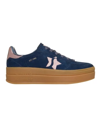 Pantofi sport din piele intoarsa Academy HI Elevated Essence, Auriu rose/Bleumarin