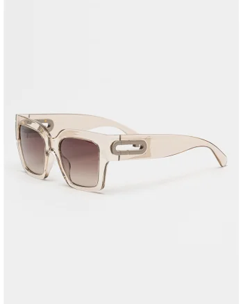 Ochelari de soare dreptunghiulari cu lentile degrade, Transparent