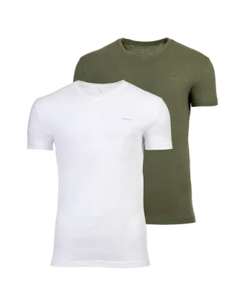 Set de tricouri cu decolteu in V - 2 piese, Verde
