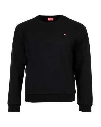 Bluza de trening de bumbac cu decolteu la baza gatului, Negru