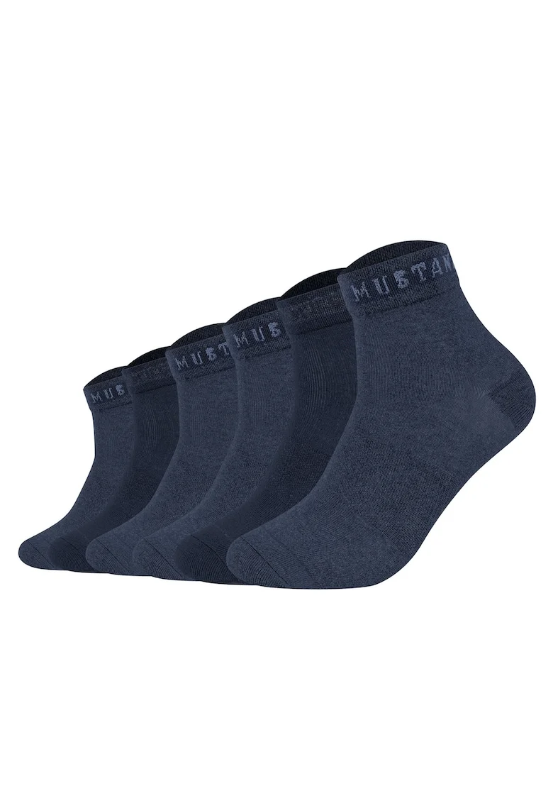 Set de sosete scurte cu logo - 6 perechi, Albastru