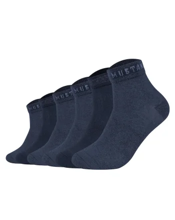 Set de sosete scurte cu logo - 6 perechi, Albastru