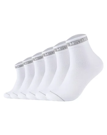 Set de sosete scurte cu logo - 6 perechi, Alb