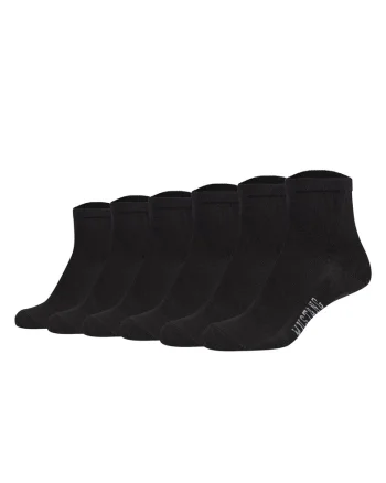 Set de sosete scurte cu logo - 6 perechi, Negru