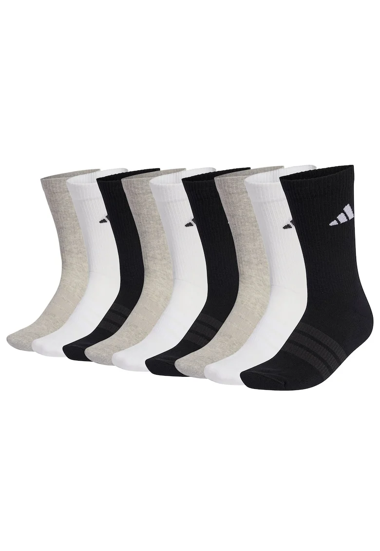 Set de sosete unisex - 9 perechi, Alb/Negru/Gri