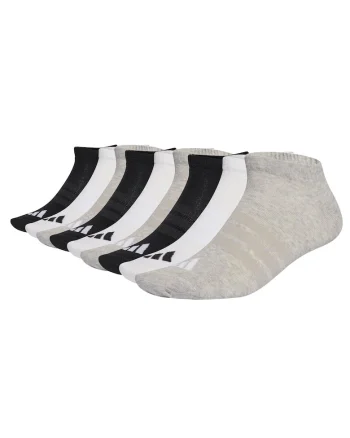 Set de sosete unisex pana la glezna - 9 perechi, Alb/Negru/Gri