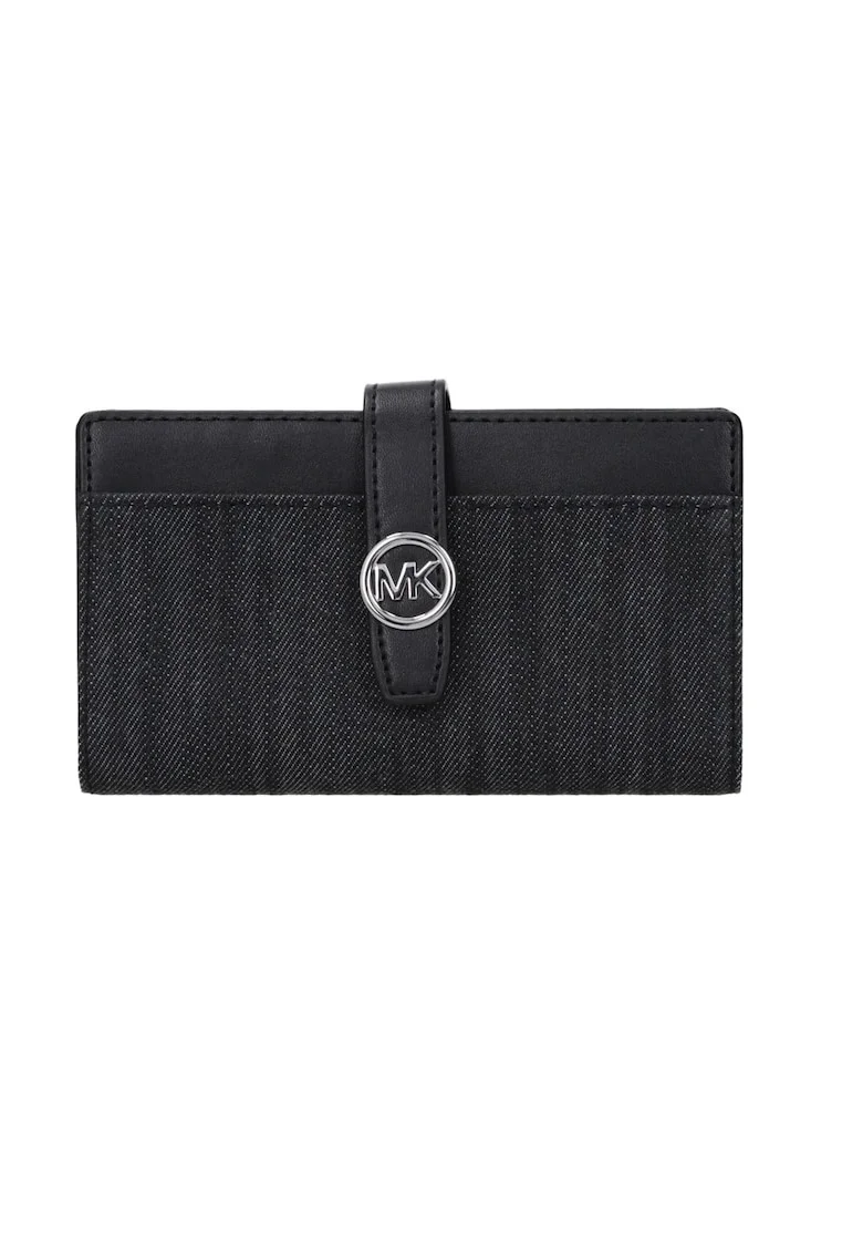 Portofel  din piele F85588 Negru 15.5 x 9 x 2 cm