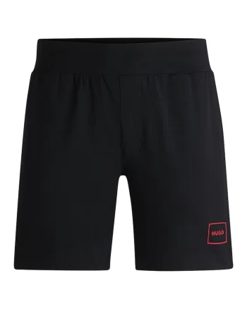 Pantaloni scurti cu logo, Negru
