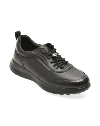 Pantofi sport EPICA negri, T25223, din piele naturala