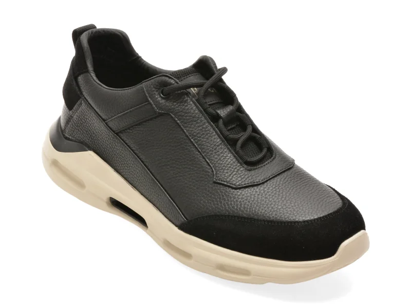 Pantofi sport EPICA negri, T26128, din piele naturala