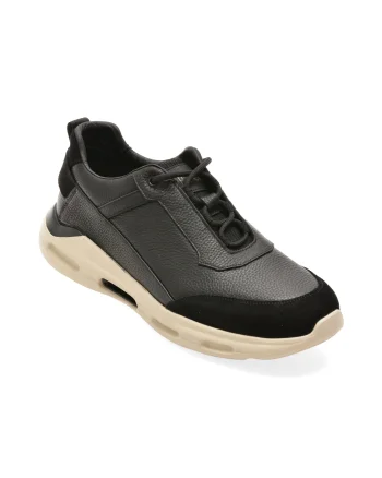 Pantofi sport EPICA negri, T26128, din piele naturala