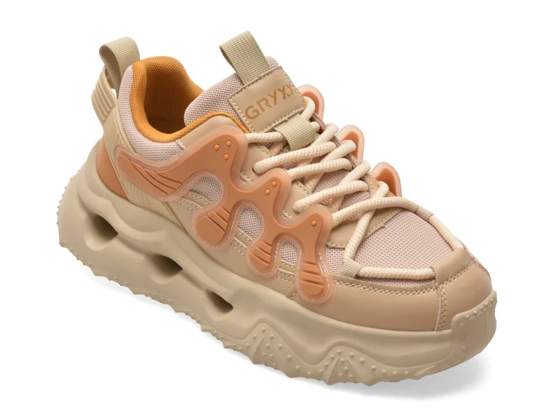 Pantofi sport GRYXX maro, Y2002, din material textil si piele naturala