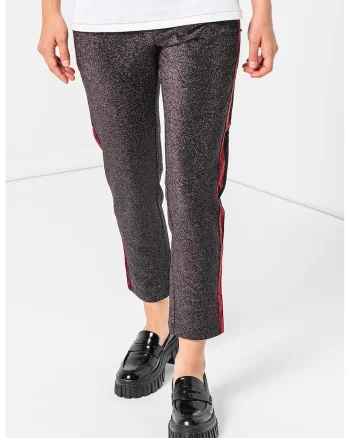 Pantaloni cu model stralucitor, Negru