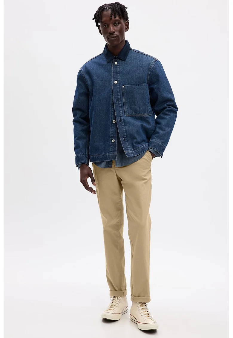 Pantaloni chino slim fit GapFlex, Kaki deschis