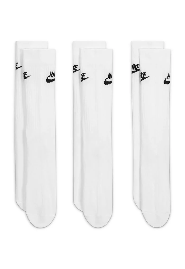 Set de sosete unisex Everyday Essential - 3 perechi, Alb/Negru stins