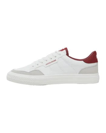 Pantofi sport low-cut, Alb/Visiniu/Gri cenusiu