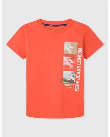 Tricou cu decolteu la baza gatului si imprimeu
