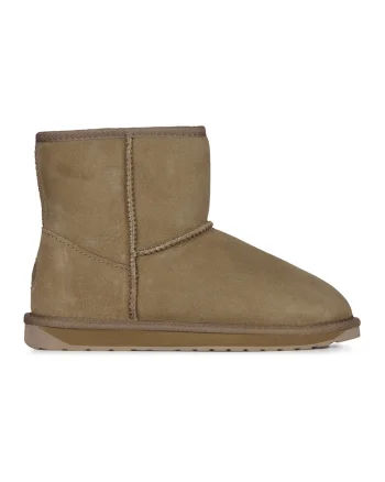 Ghete de piele intoarsa fara inchidere Stinger, Maro camel