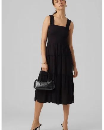 Rochie midi fara maneci, Negru