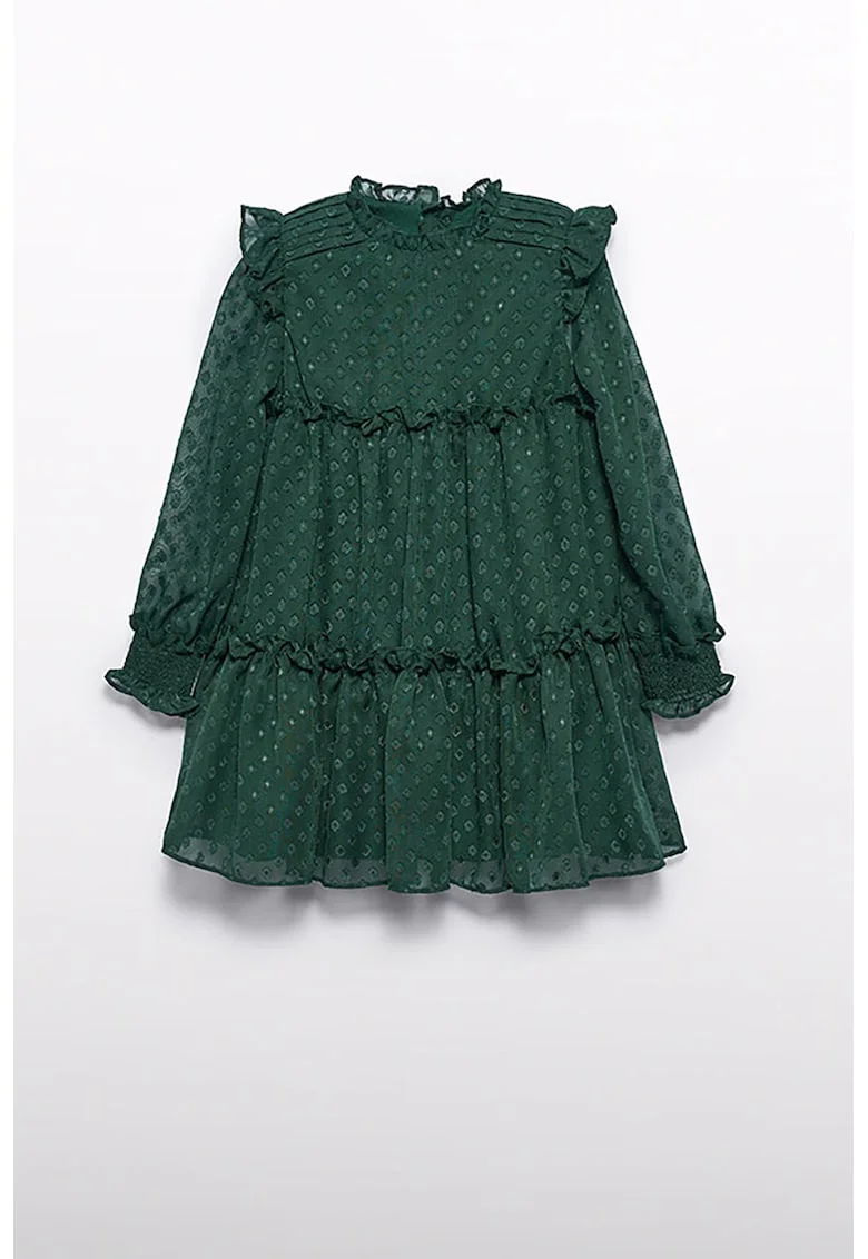 Rochie evazata cu volane