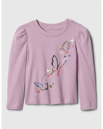 Bluza cu imprimeu, din bumbac organic, Lila