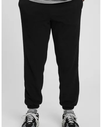 Pantaloni sport de fleece cu buzunare, Negru