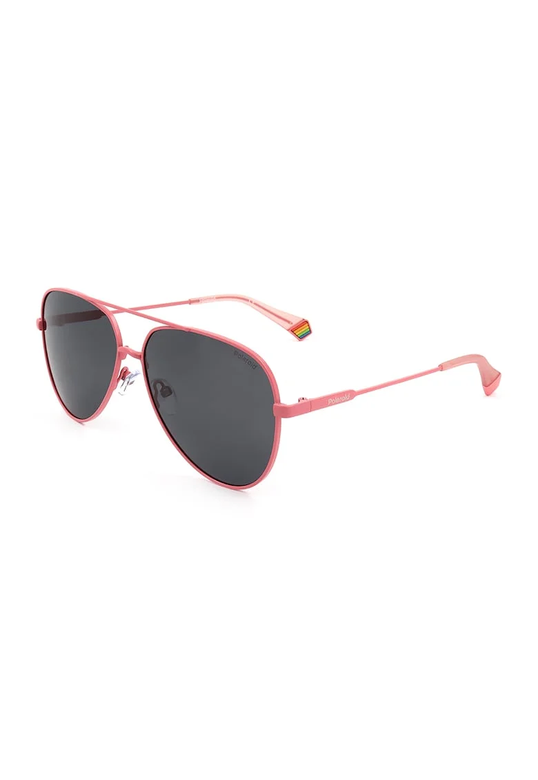 Ochelari de soare aviator unisex cu lentile polarizate, Coral