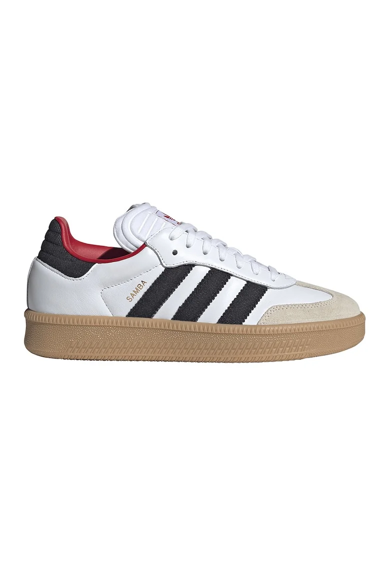 Pantofi sport din piele cu garnituri din piele intoarsa Samba, Alb/Negru