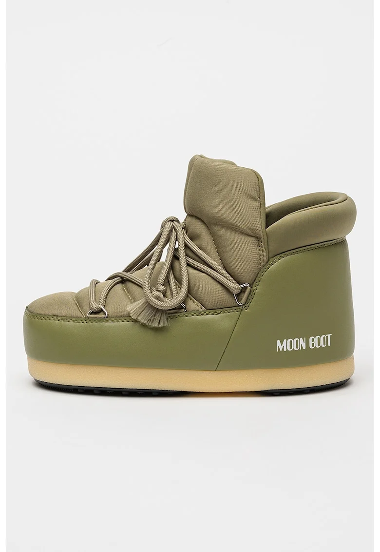 Ghete de iarna cu insertii din material textil, fara inchdiere Evx Pumps, Verde sparanghel