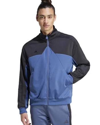 Bluza de trening lejera cu fermoar Tiro, Negru/Albastru inchis