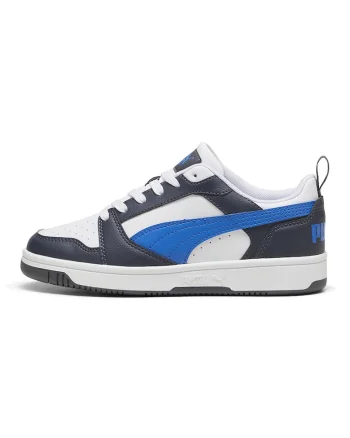 Pantofi sport Rebound V6 din piele ecologica, Alb/Bleumarin