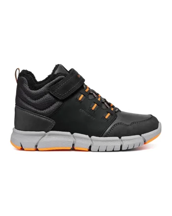 Pantofi sport cu insertii de piele nabuc cu velcro