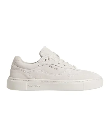 Pantofi sport din piele intoarsa cu platforma, Alb fildes