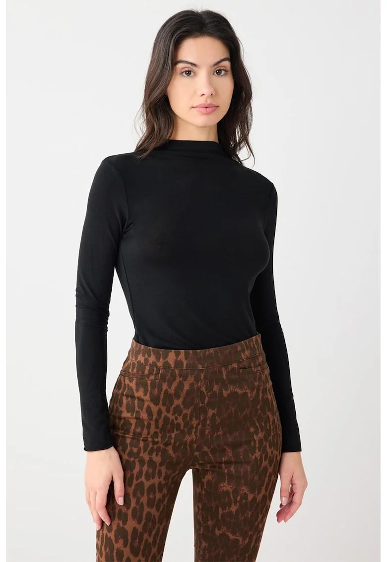 Bluza slim fit, Negru