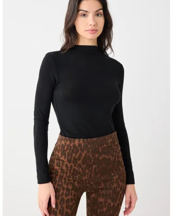 Bluza slim fit, Negru