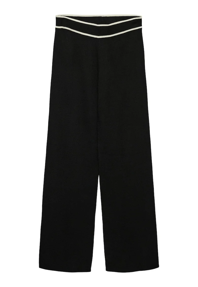 Pantaloni dama,  negru, viscoza si poliester