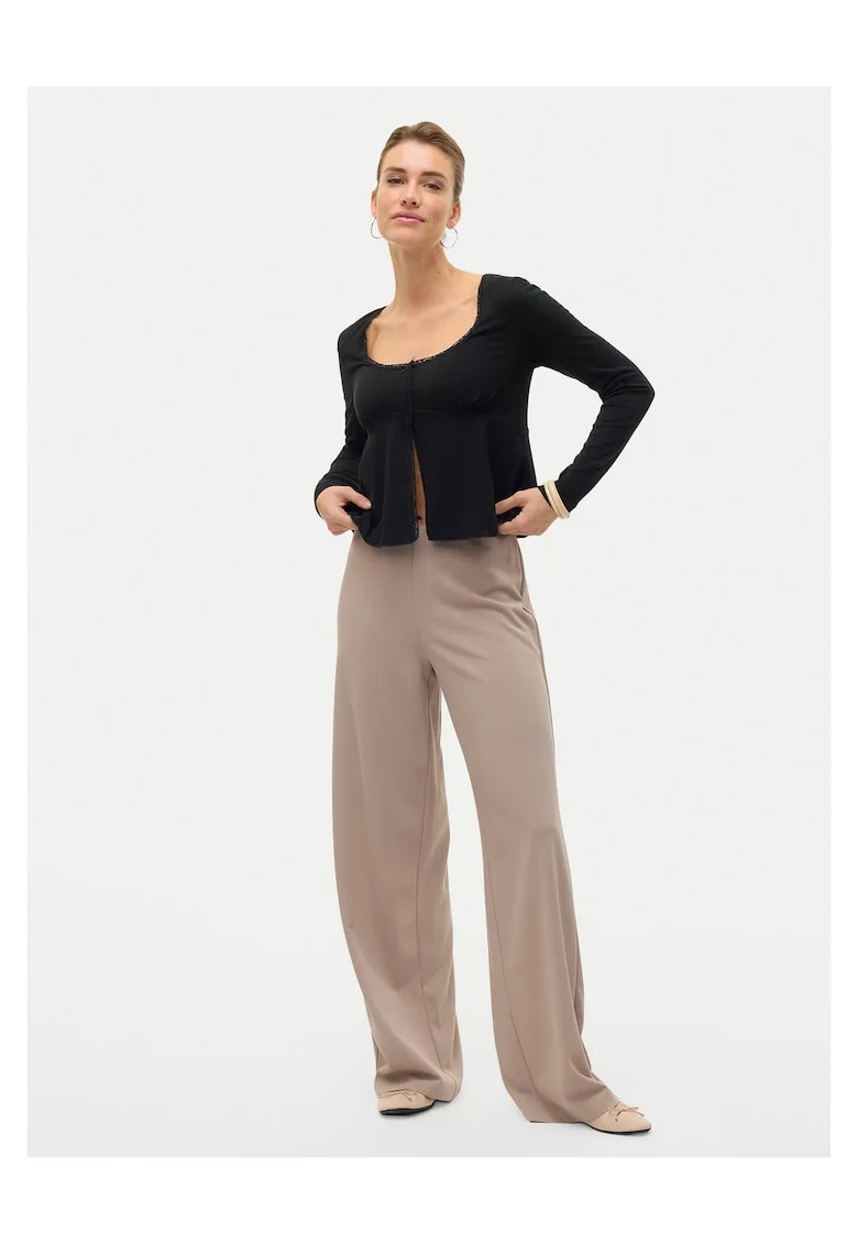 Pantaloni dama,  poliester reciclat, bej