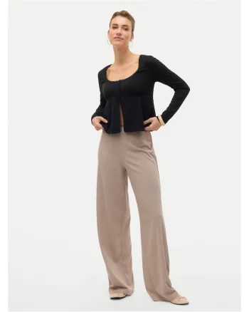 Pantaloni dama,  poliester reciclat, bej