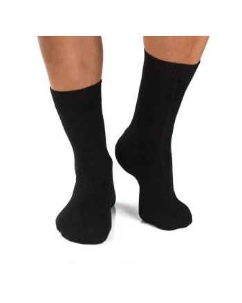 Sosete antibacteriene merino Warm Ribs Black