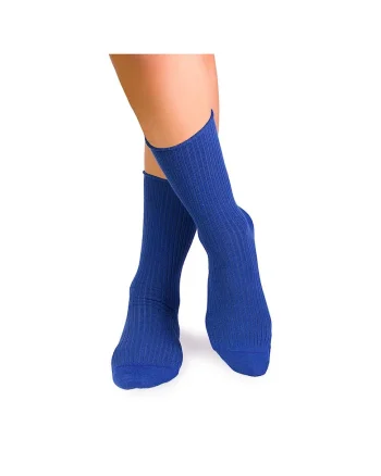 Sosete bumbac lungi fara elastic Blue