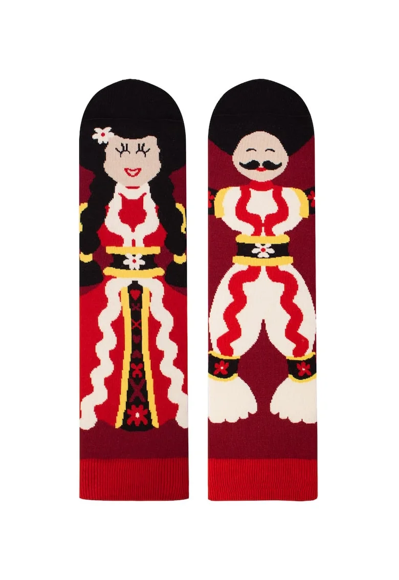 Sosete din bumbac Arty Socks Cuplu Traditional, Visiniu