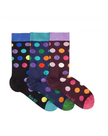 Sosete Confortabile Bambus Dots Box 3 buc.