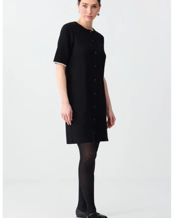 Rochie scurta cu croiala dreapta, Negru
