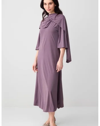 Rochie midi lejera, Liliac prafuit