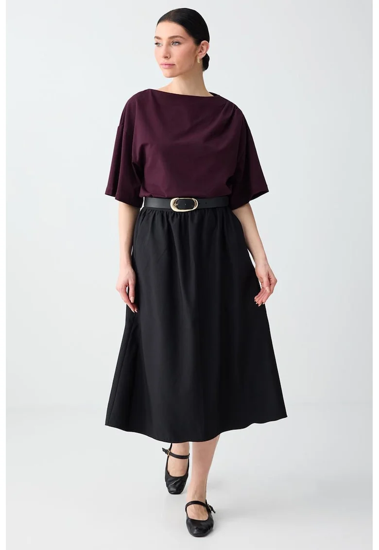 Fusta midi uni, Negru